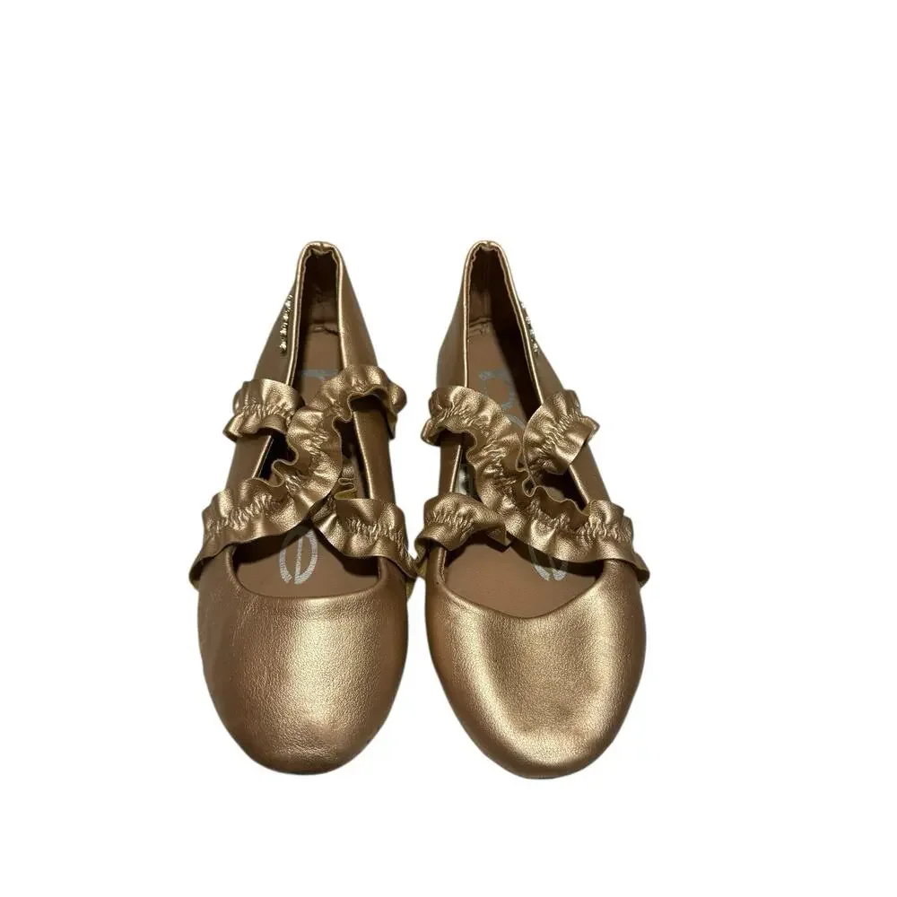 Bebe Girls Rose Gold Slip On Ballet Flats Medium 13-1